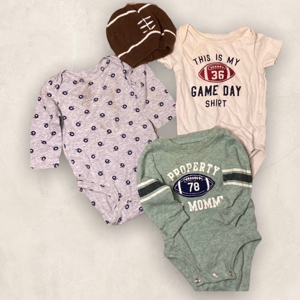 0-3 Month Onesie Football Lot